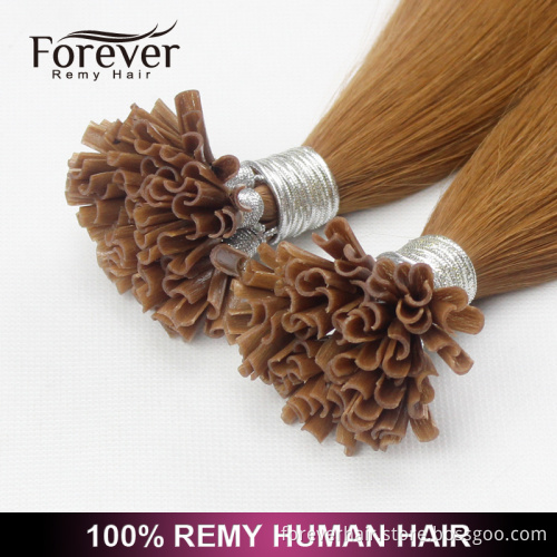 Forever best quality 100% fusion remy brazilian Human Hair Wholesale bond prebonded keratin human hair u tip extensions